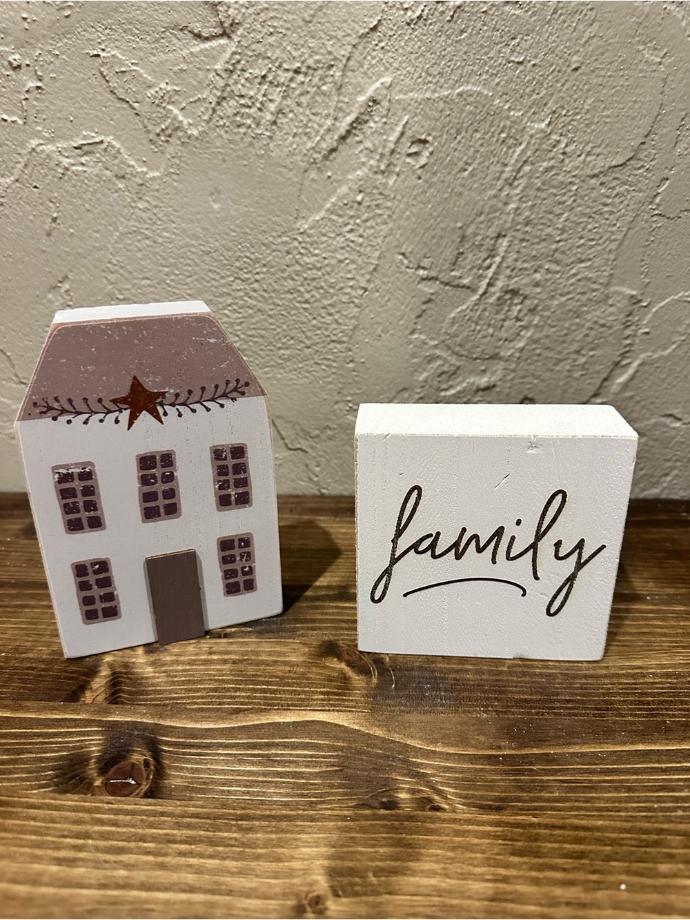 Neutral White & Dusty Rose 'Family' Decorative Block Set - Home Accents